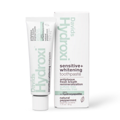 Davids Hydroxi™ travel size premium toothpaste / sensitive+whitening nano-hydroxyapatite / peppermint / 1.75 oz