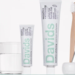 Davids Hydroxi™ travel size premium toothpaste / sensitive+whitening nano-hydroxyapatite / peppermint / 1.75 oz