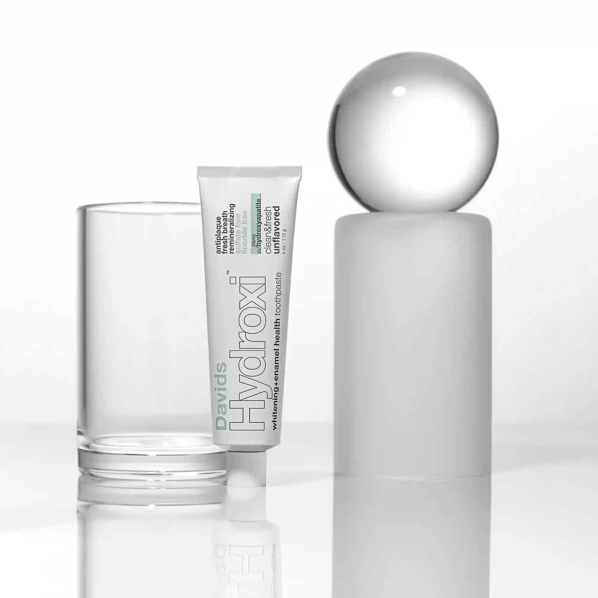 Davids Hydroxi™ whitening+enamel health nano hydroxyapatite premium toothpaste / unflavored