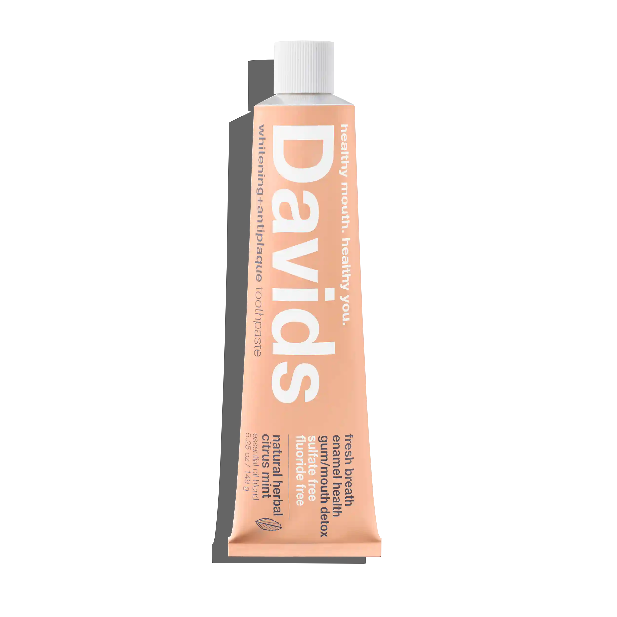 Davids fluoride free herbal citrus peppermint toothpaste
