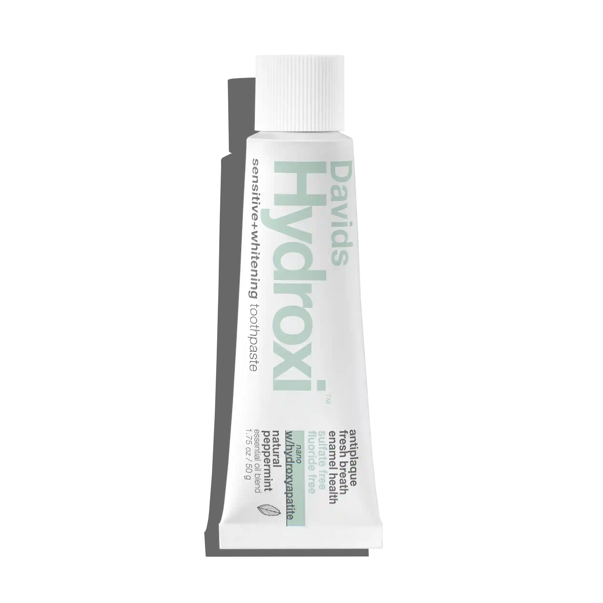 Davids Hydroxi™ travel size premium toothpaste / sensitive+whitening nano-hydroxyapatite / peppermint / 1.75 oz