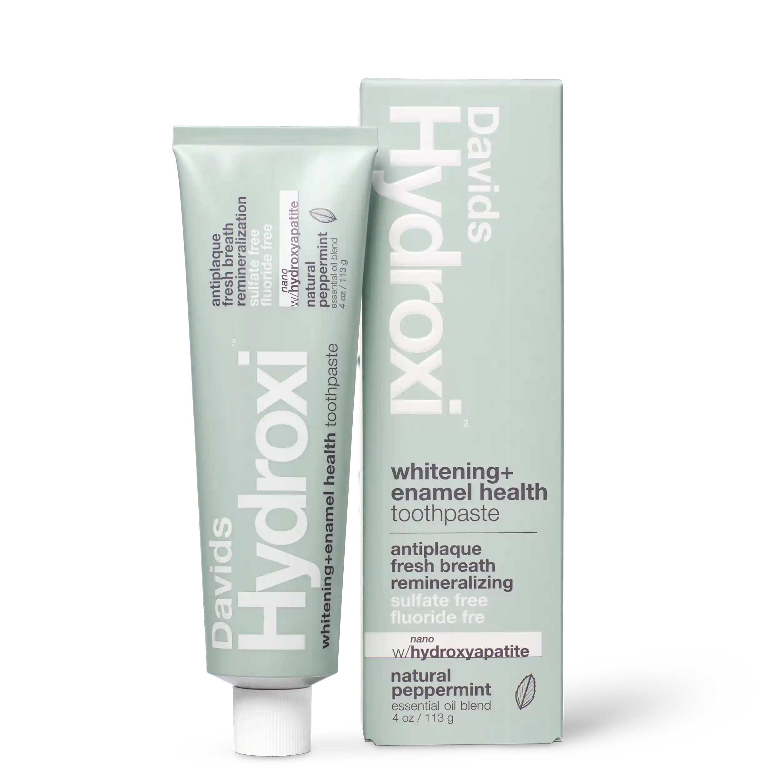 Davids Hydroxi™ whitening+enamel health nano hydroxyapatite premium toothpaste / peppermint