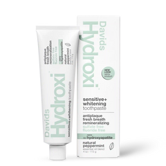 Davids Hydroxi™ sensitive+whitening nano hydroxyapatite premium toothpaste / peppermint