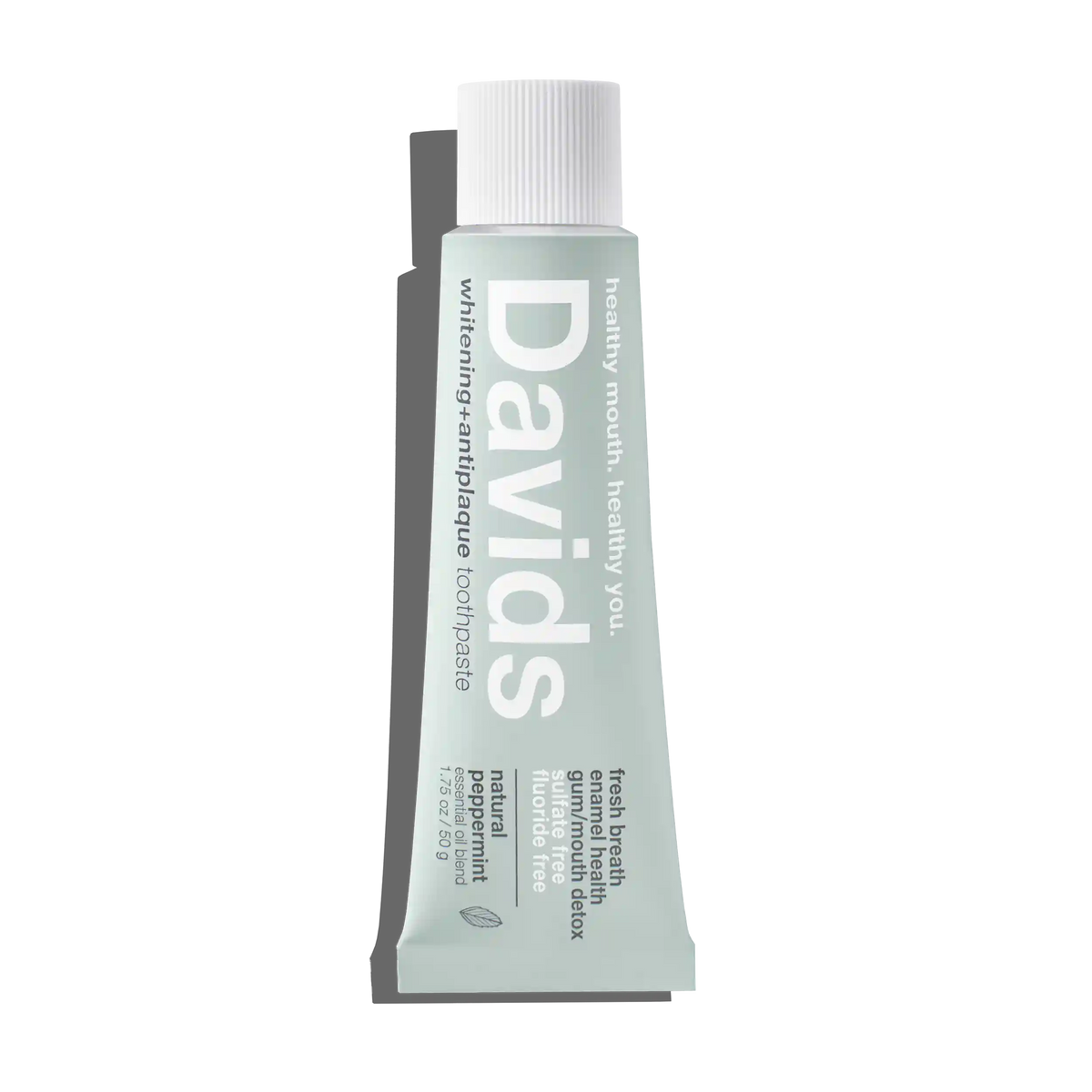 Davids travel size premium toothpaste / peppermint / 1.75 oz