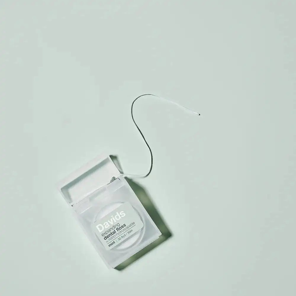Davids Hydroxi™ expanding dental floss / refillable dispenser / mint /  30m